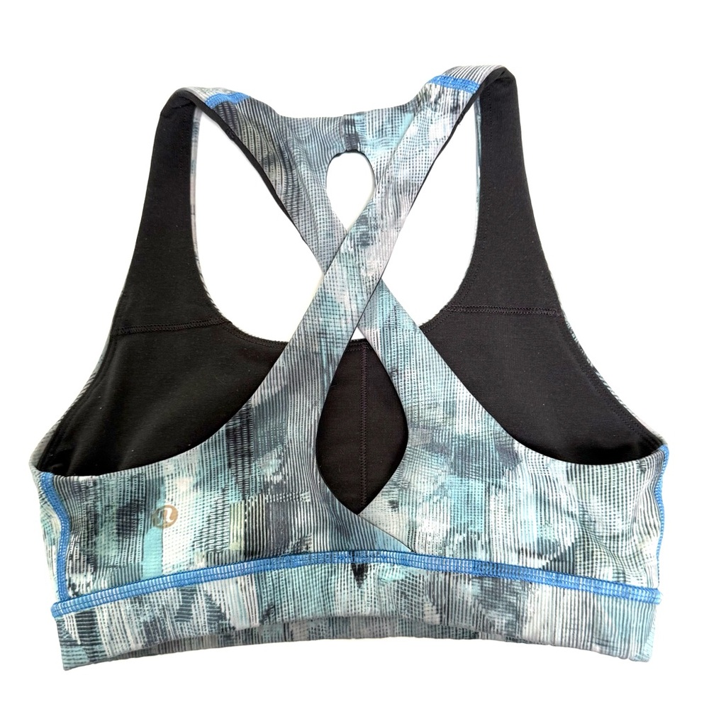 Lululemon Time To Sweat Bra Sun Dazed Multi Blue 4 Yoga Sports  Bra - Picture 7 of 9